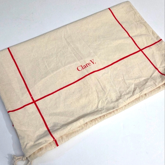 CLARE V BANDO BAG IN NATURAL WOVEN CHECKER LEATHER - Picture 12 of 16